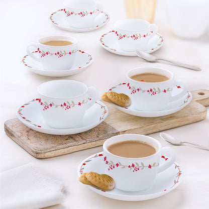 Larah by Borosil Verona Cup n Saucer Set 90 ml x 12