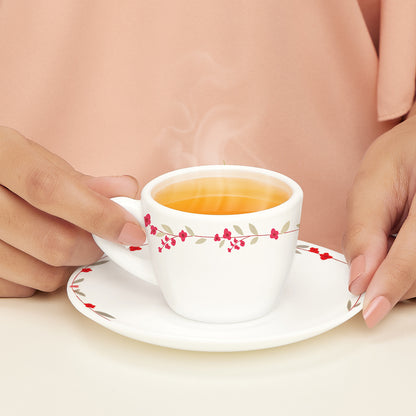 Larah by Borosil Verona Cup n Saucer Set 90 ml x 12