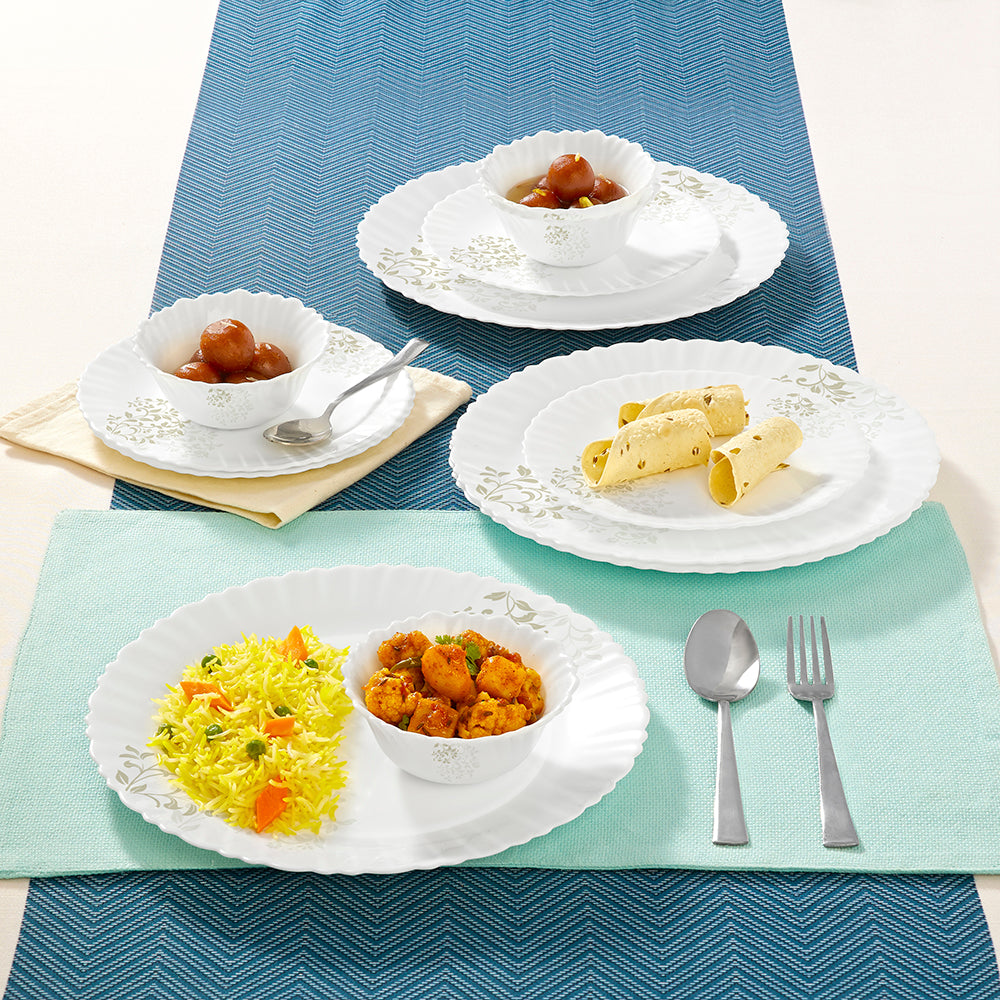 Larah by Borosil Ingot Dinner Set 12 pc Set: Serves 4
