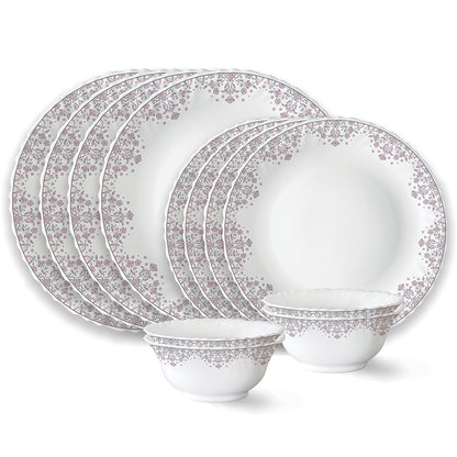 Larah by Borosil Lark Dinner Set 12 pc Set: Serves 4