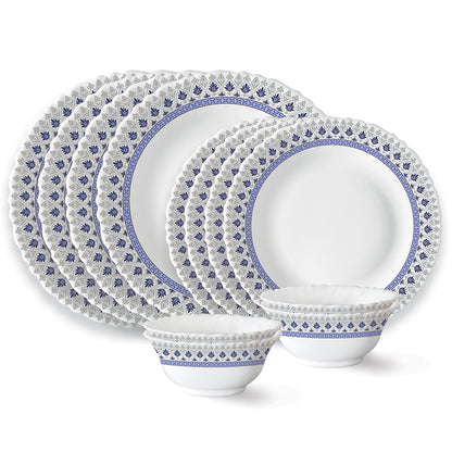 Larah by Borosil Ocean Dinner Set 12 pc Set: Serves 4