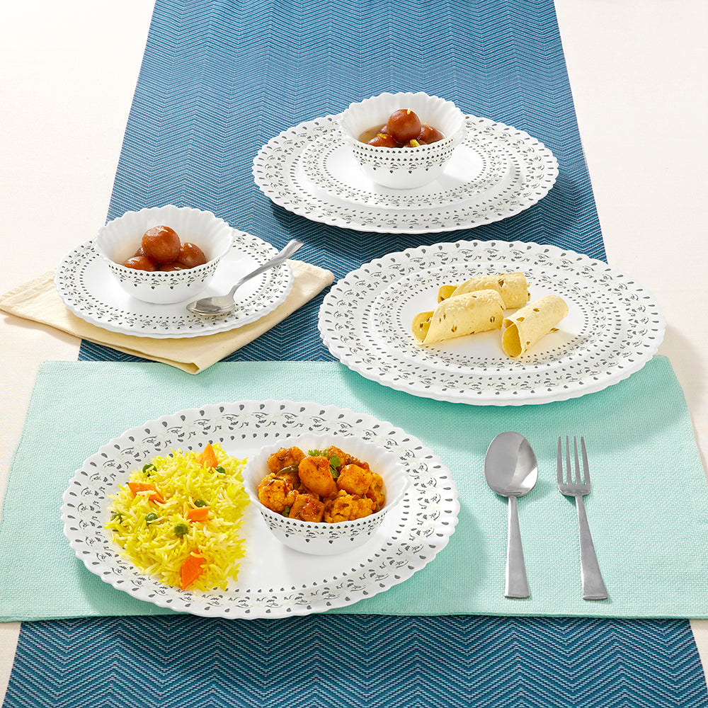 Larah by Borosil Ora Gold Dinner Set 12 pc Set: Serves 4