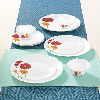 Larah by Borosil Zinnia Dinner Set 12 pc Set: Serves 4