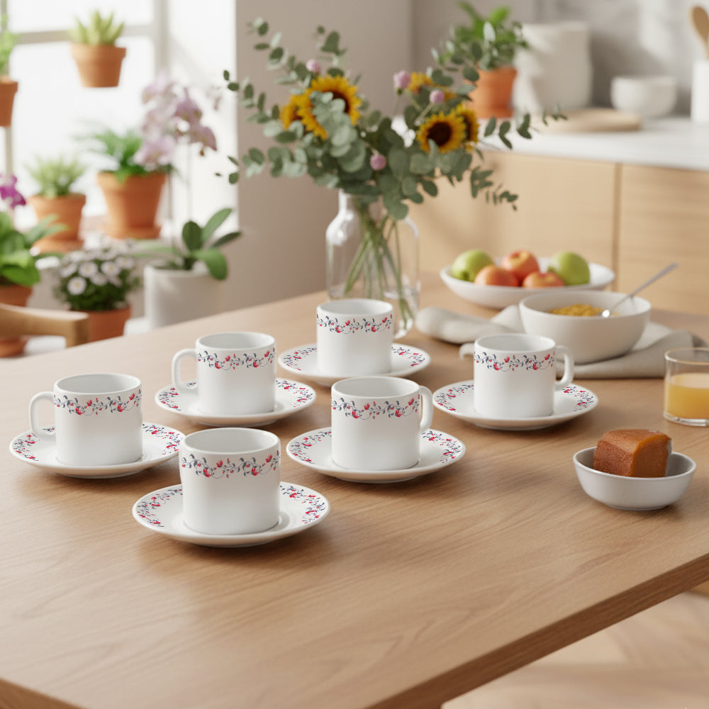 Larah By Borosil Pentas Mug n Saucer Set