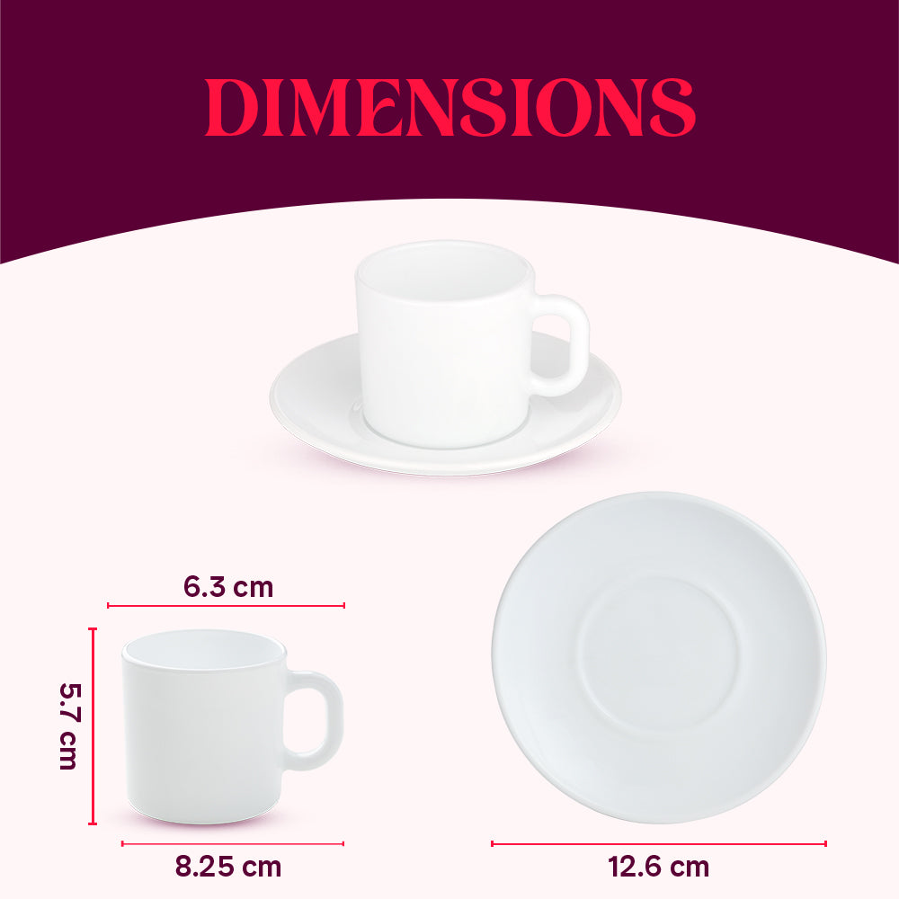 Larah By Borosil Pentas Mug n Saucer Set