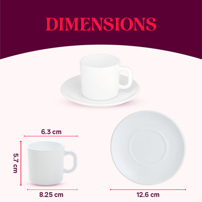 Larah By Borosil Pentas Mug n Saucer Set