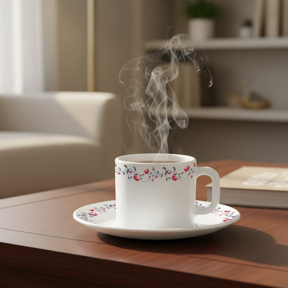 Larah By Borosil Pentas Mug n Saucer Set