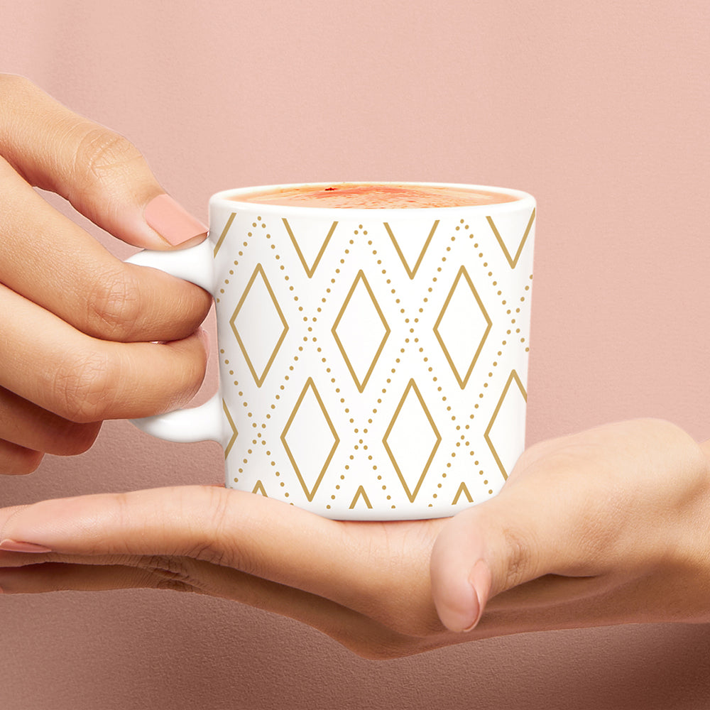 Larah by Borosil Angel Gold Mug Set 180 ml x 12