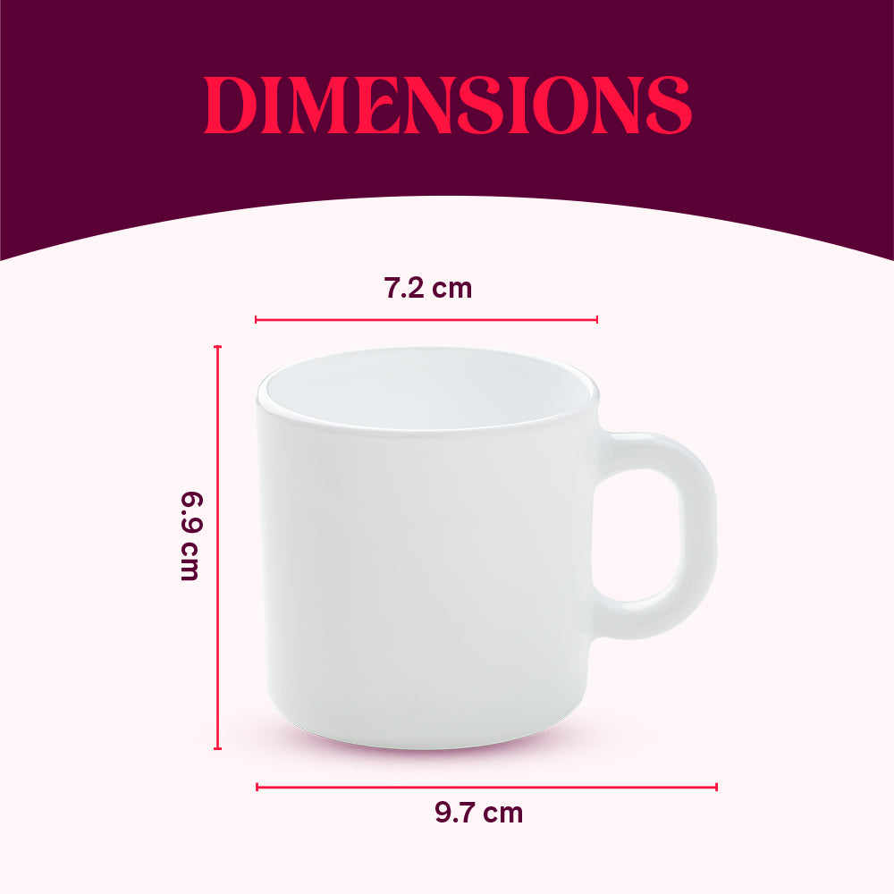 Larah by Borosil Bali Mug Set 180 ml x 12