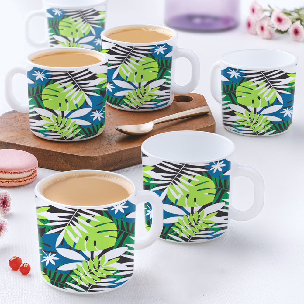 Larah by Borosil Forest Mug Set, 180ml x 12
