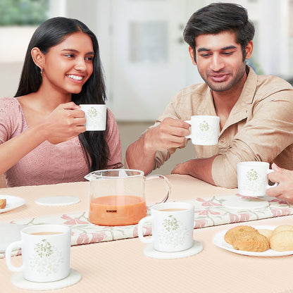 Larah by Borosil Ingot Mug Set 180 ml x 12