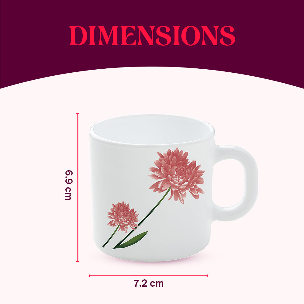 Larah by Borosil Nargis Mug Set 180 ml x 12