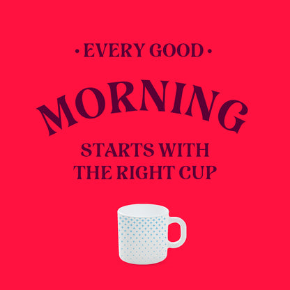 Larah by Borosil Nora Sky Mug Set 180 ml x 12