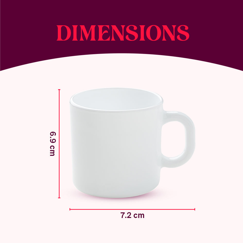 Larah By Borosil Persia Mug Set, 100ml x 6