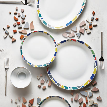 Larah by Borosil Garnet Dinner Set, 13 pc