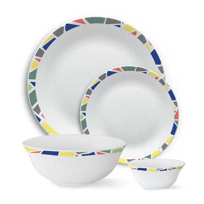 Larah by Borosil Garnet Dinner Set, 13 pc