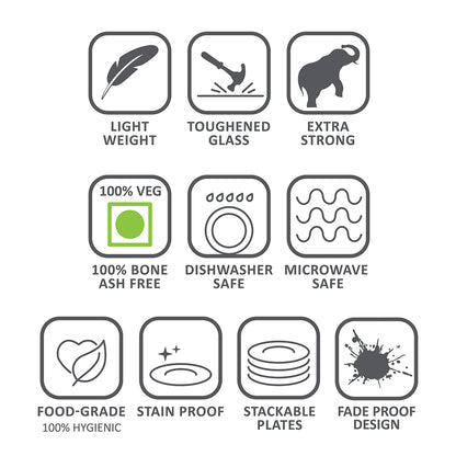 Larah by Borosil Garnet Dinner Set, 13 pc