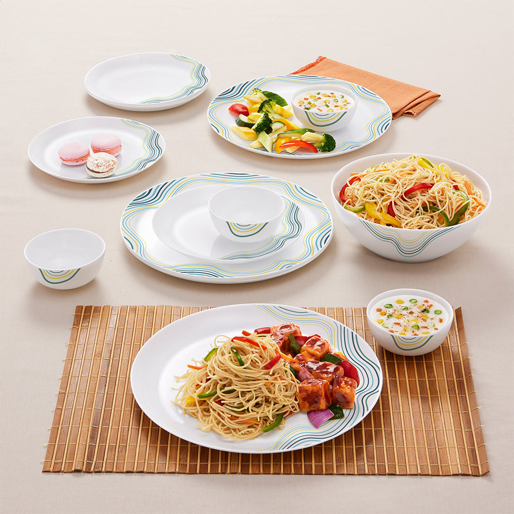 Larah by Borosil Mia Dinner Set 13 pc Set: Serves 4
