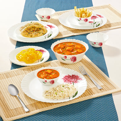 Larah by Borosil Belle Dinner Set 13 pc Set: Serves 4