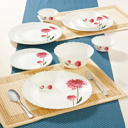 Larah by Borosil Belle Dinner Set 13 pc Set: Serves 4