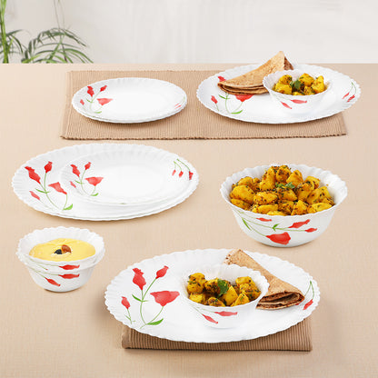 Larah by Borosil Diana Dinner Set 13 pc Set: Serves 4