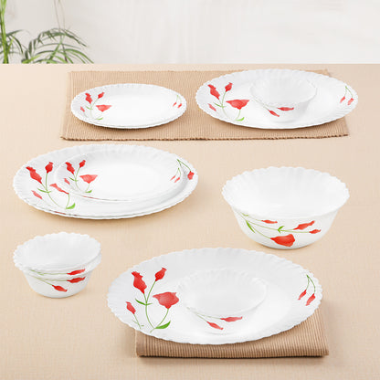 Larah by Borosil Diana Dinner Set 13 pc Set: Serves 4