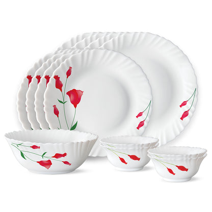 Larah by Borosil Diana Dinner Set 13 pc Set: Serves 4