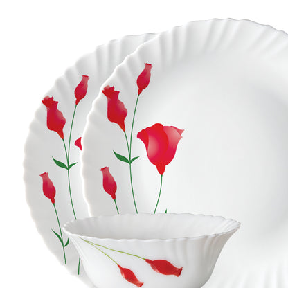 Larah by Borosil Diana Dinner Set 13 pc Set: Serves 4