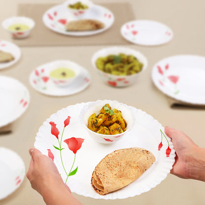 Larah by Borosil Diana Dinner Set 13 pc Set: Serves 4