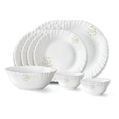 Larah by Borosil Ingot Dinner Set 13 pc Set: Serves 4