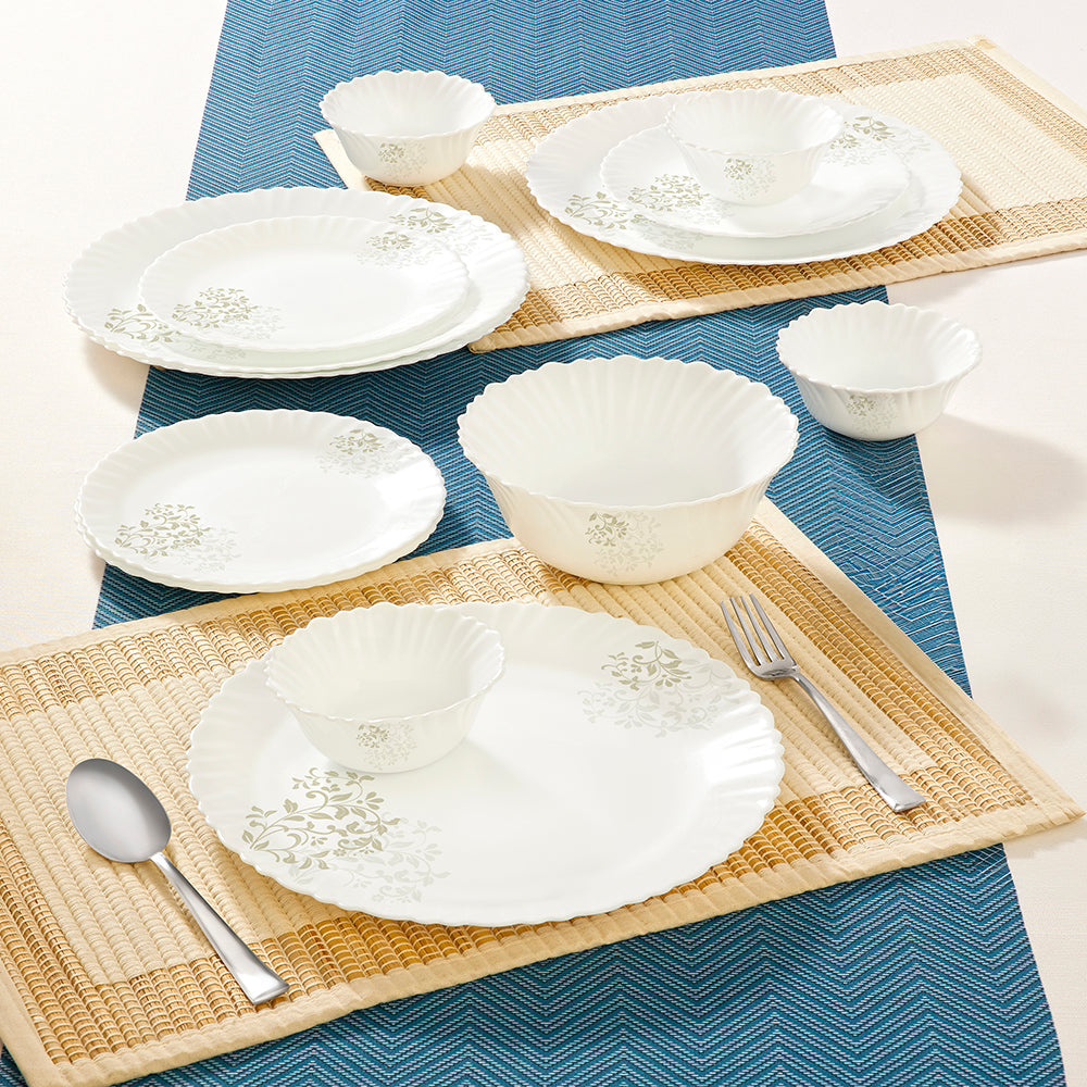 Larah by Borosil Ingot Dinner Set 13 pc Set: Serves 4