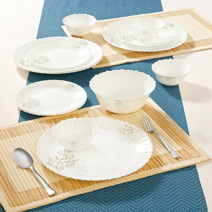 Larah by Borosil Ingot Dinner Set 13 pc Set: Serves 4
