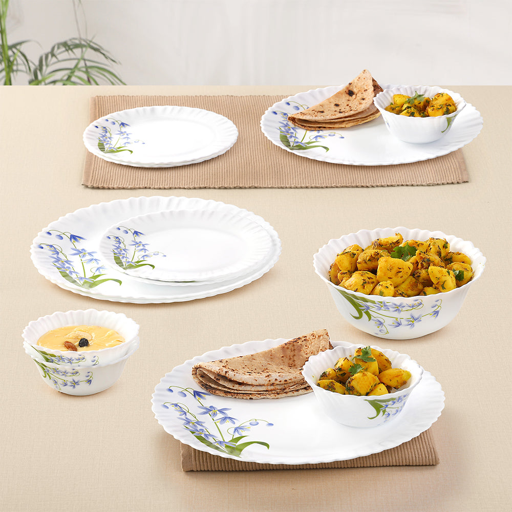Larah by Borosil Lavender Dinner Set 13 pc Set: Serves 4 (Option 2)