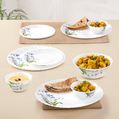 Larah by Borosil Lavender Dinner Set 13 pc Set: Serves 4 (Option 2)