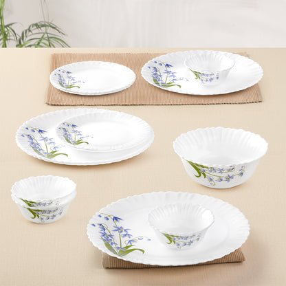 Larah by Borosil Lavender Dinner Set 13 pc Set: Serves 4 (Option 2)