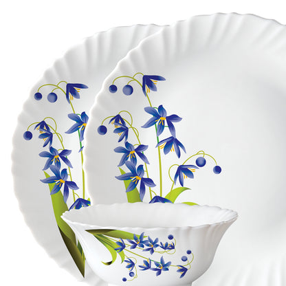 Larah by Borosil Lavender Dinner Set 13 pc Set: Serves 4 (Option 2)