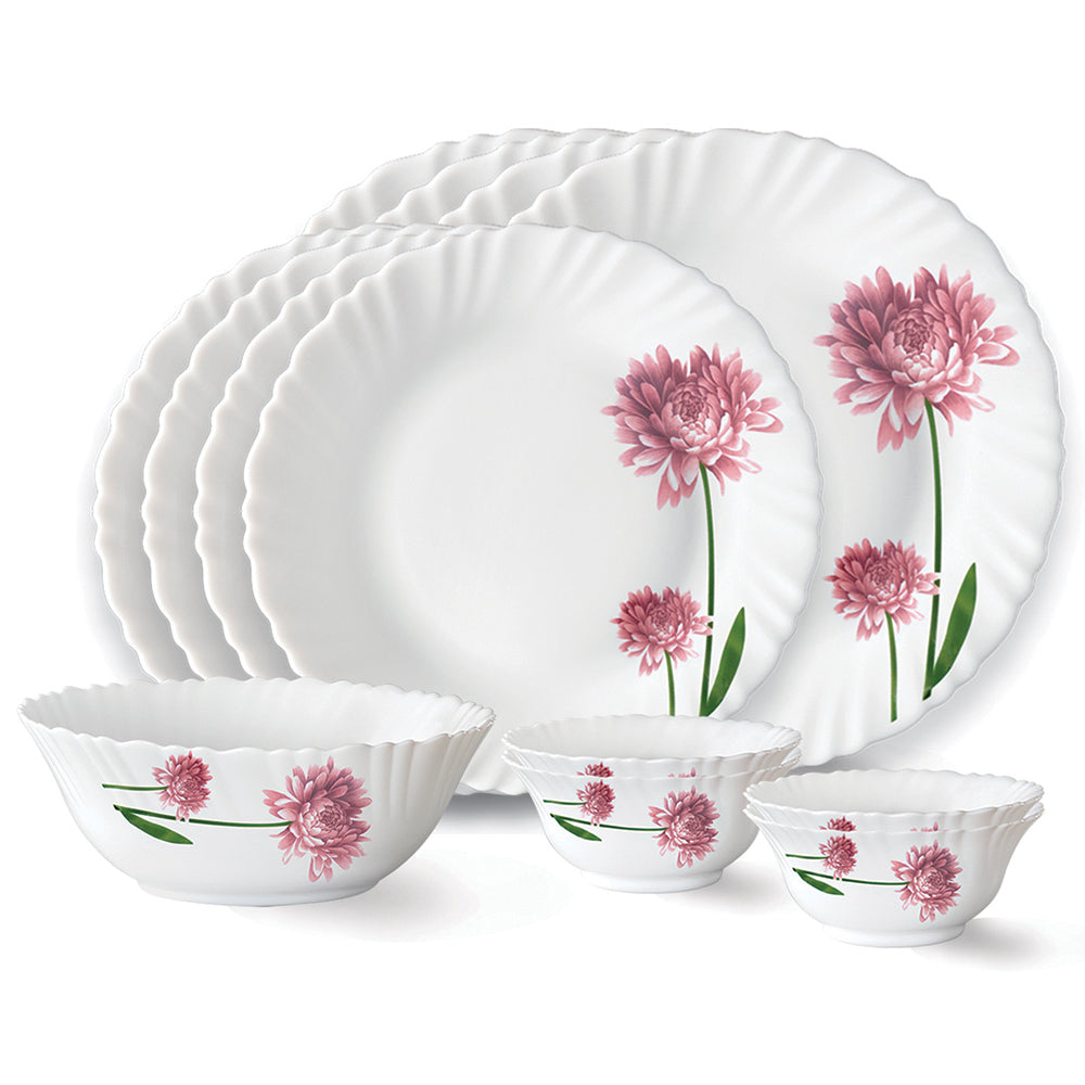 Larah by Borosil Nargis Dinner Set 13 pc Set: Serves 4