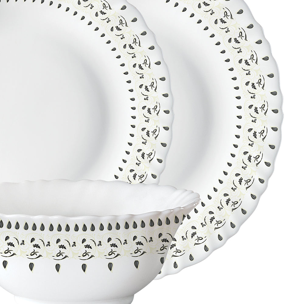 Larah by Borosil Ora Gold Dinner Set 13 pc Set: Serves 4