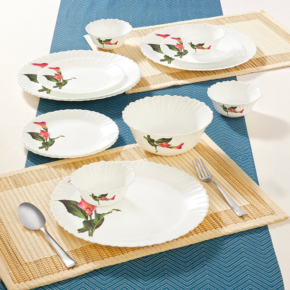 Larah by Borosil Stargazer Dinner Set 13 pc Set: Serves 4