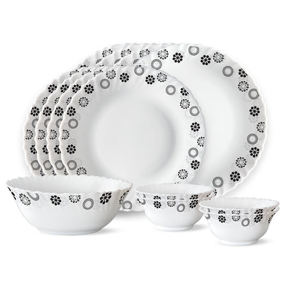Larah by Borosil Universe Dinner Set 13 pc Set: Serves 4
