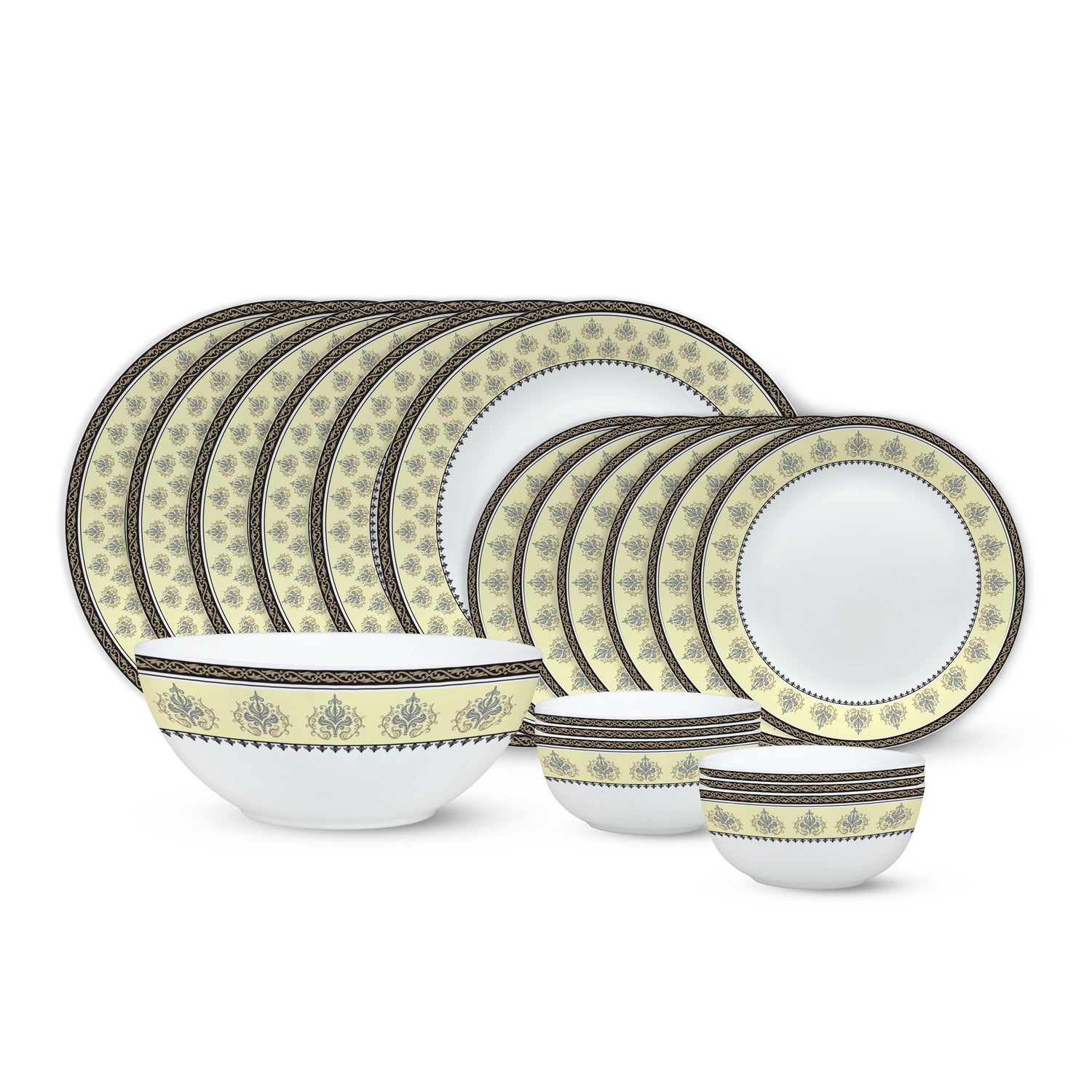 Larah by Borosil Amer Dinner Set, 19 pc