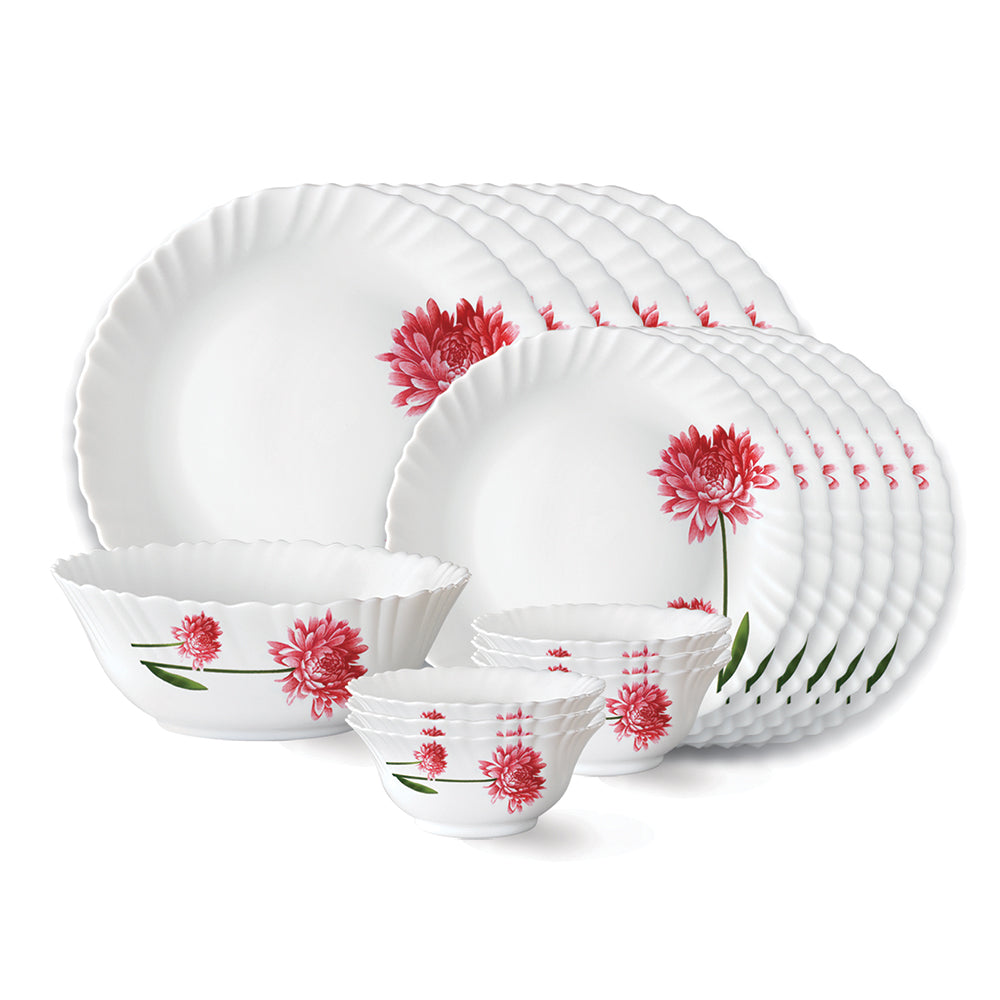 Larah by Borosil Belle Dinner Set 19 pc Set: Serves 6