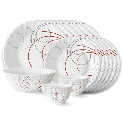 Larah by Borosil Boro Dinner Set 19 pc Set: Serves 6