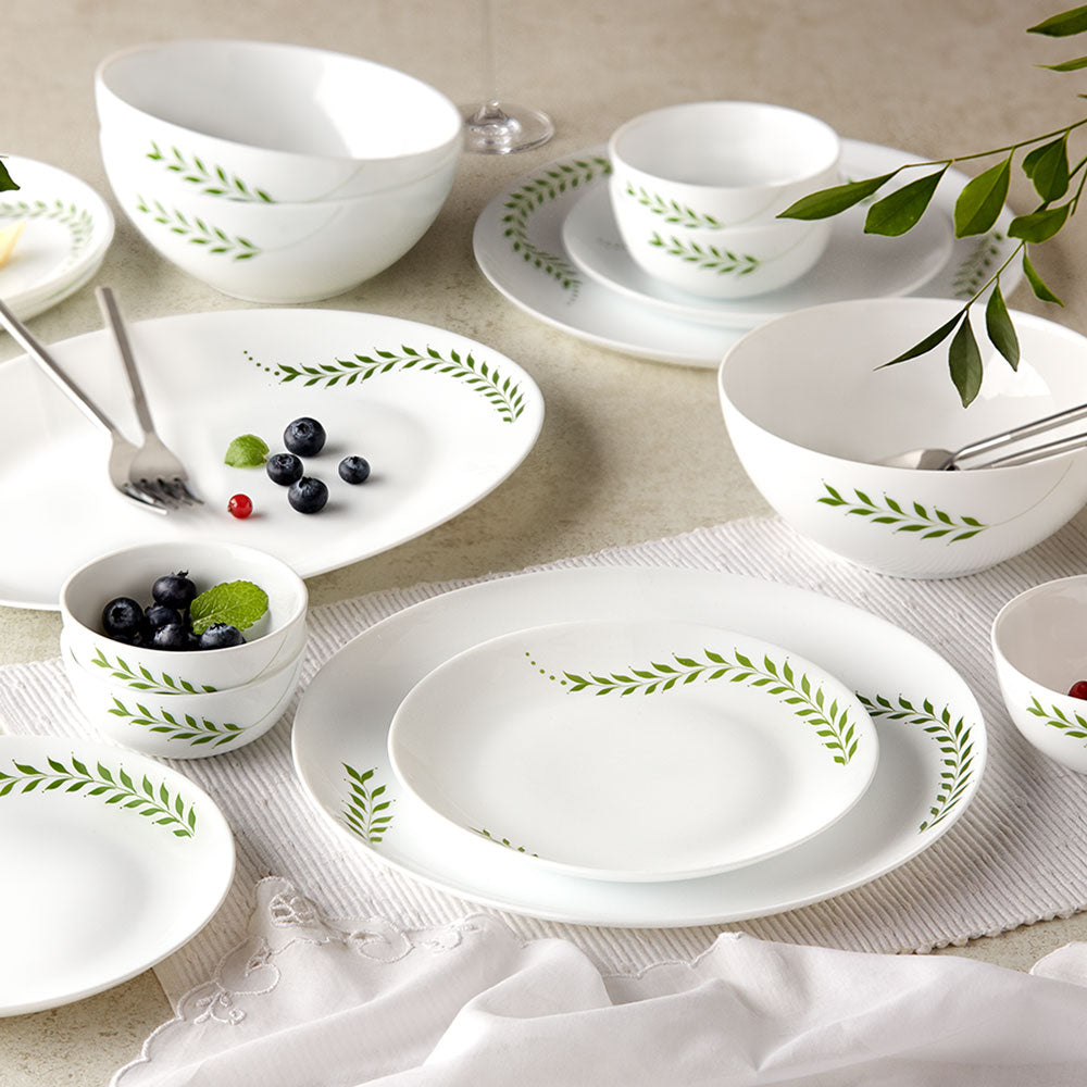 Larah by Borosil Botanica Dinner Set 19 pc Set: Serves 6
