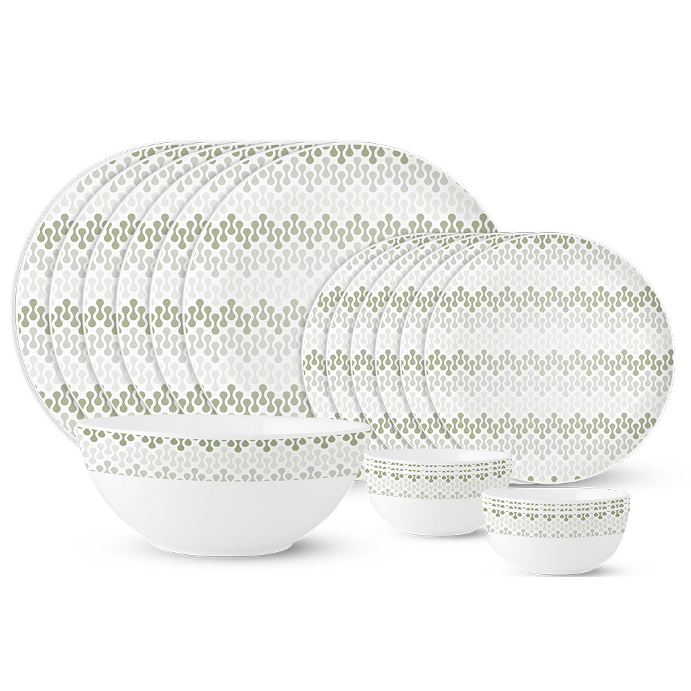 Larah by Borosil, Dora Dinner Set 19 pc Set: Serves 6