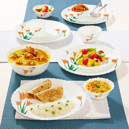 Larah by Borosil Firefly Dinner Set 19 pc Set: Serves 6