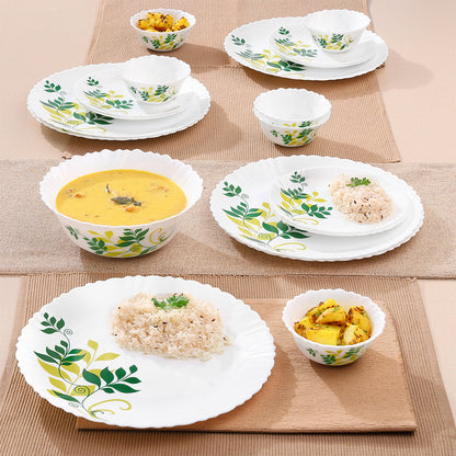 Larah by Borosil Fern Dinner Set 19 pc Set: Serves 6