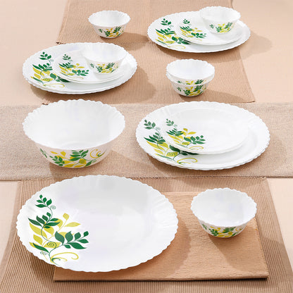 Larah by Borosil Fern Dinner Set 19 pc Set: Serves 6