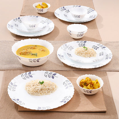Larah by Borosil Floret Dinner Set 19 pc Set: Serves 6