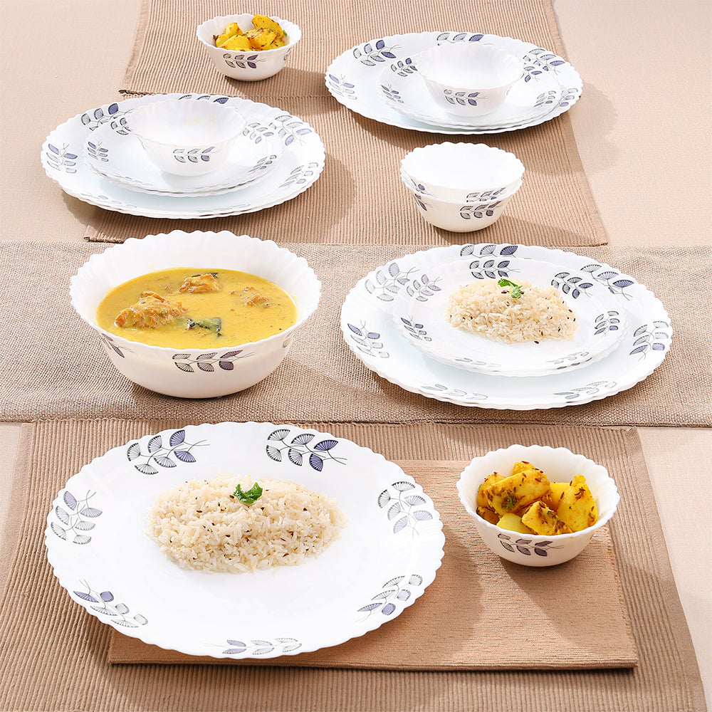 Larah by Borosil Floret Dinner Set, 19 pc